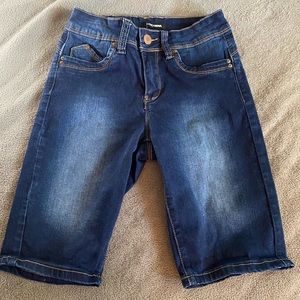 Medium dark wash fashion nova shorts